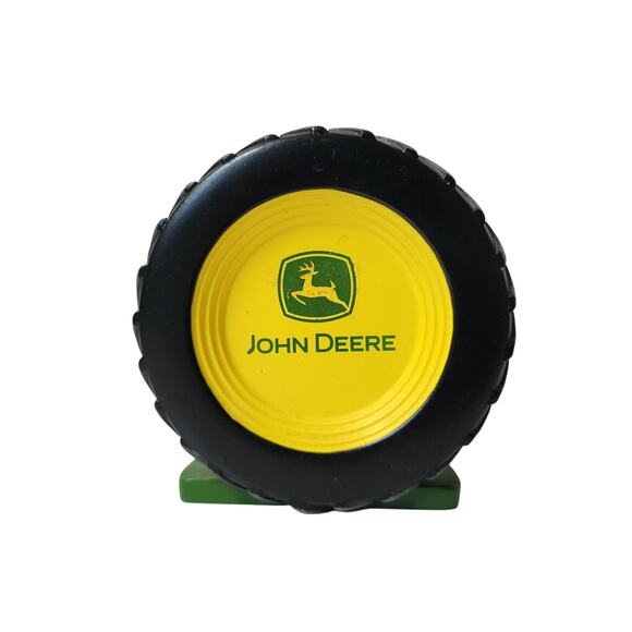 John Deere 2016 Yellow Green Tractor Tire Themed Two Toothbrush Holder - Picture 1 of 7